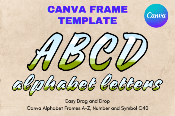 Canva Letters Frame Alphabet Template_40: A Creative Sublimation Solution