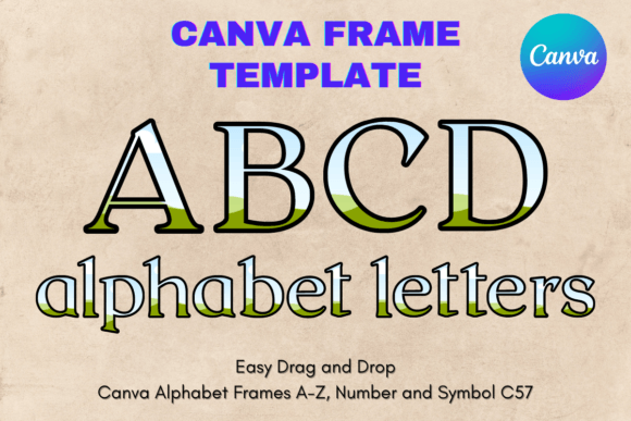 Canva Letters Frame Alphabet Template_57: Your Design Shortcut