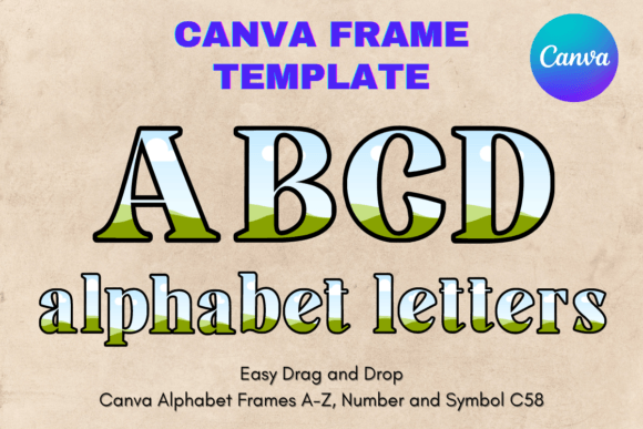 Canva Letters Frame Alphabet Template_58: Your New Design Secret Weapon