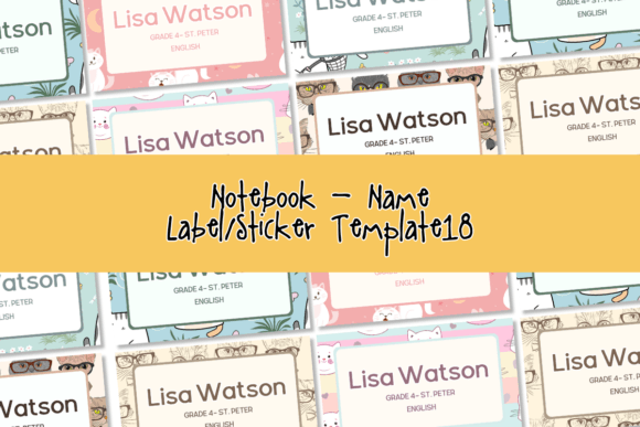 Canva Template - Name Labels18 PLR: Your Back-to-School Design Solution