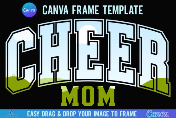 Cheer Mom Varsity Canva Frame Template: Your Go-To Design Asset