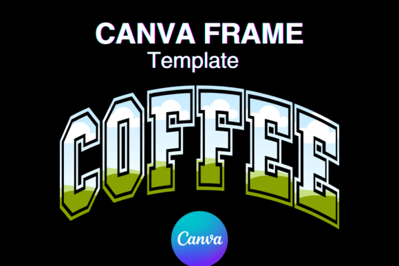 Coffee Canva Frame Varsity Shirt Design: Your Editable Template for Custom Apparel