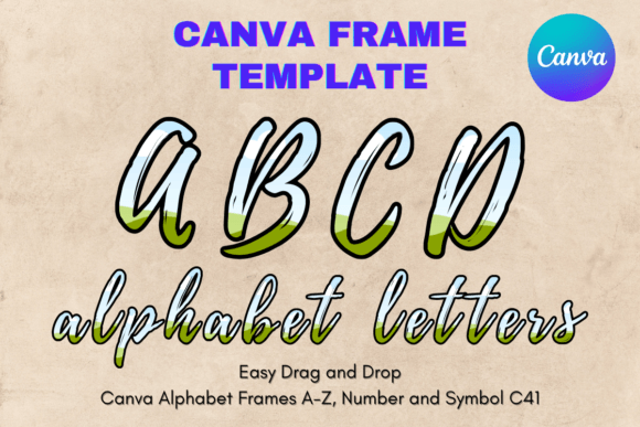 Create Unique Lettering with Canva Letters Frame Alphabet Template_41