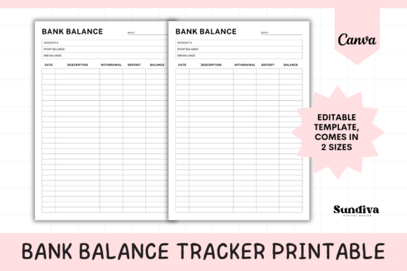 Editable Bank Balance Tracker Sheet 3: Master Your Finances