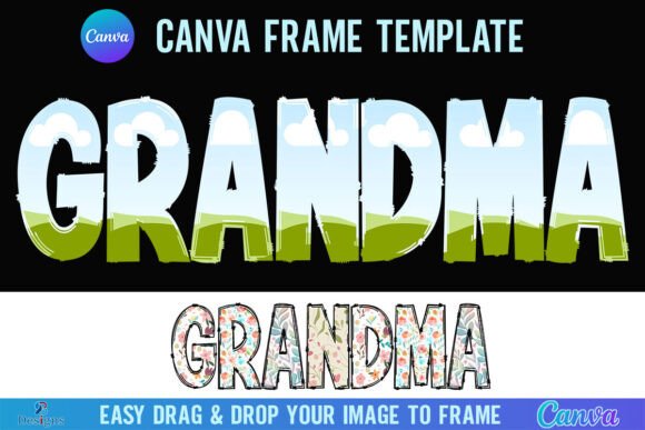 Grandma Canva Frame Template: Doodle Nana for Photos