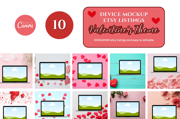 Laptop Canva Mockup Template: Streamline Your Etsy Listings