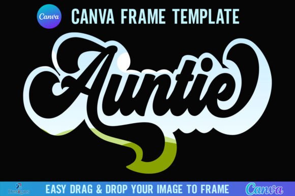 Retro Auntie Canva Frame Template: Instant Nostalgia for Creators