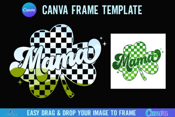 St Patricks Mama Canva Checkered Clover: A Designer's Festive Toolkit