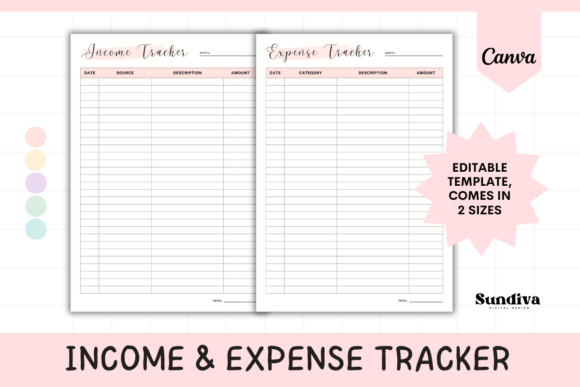 Streamline Your Budget with the Income & Expense Tracker Sheet Canva 2