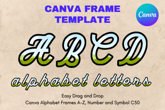 Stylish DIY Sublimation: The Canva Letters Frame Alphabet Template_50