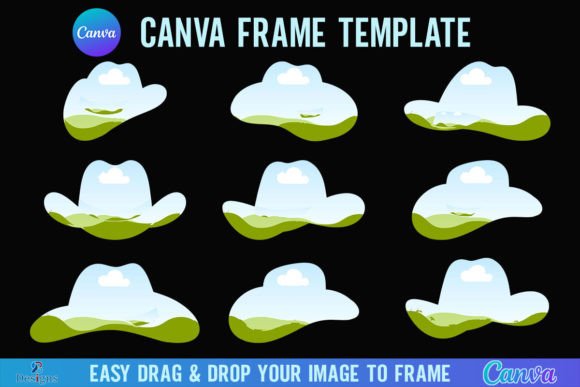 Unleash Western Charm with the Cowboy Cowgirl Hat Canva Frame Template